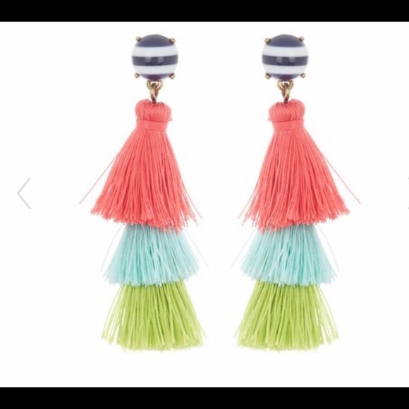 J. Crew Jewelry - J. Crew - Stripped Tassel Drop Earrings